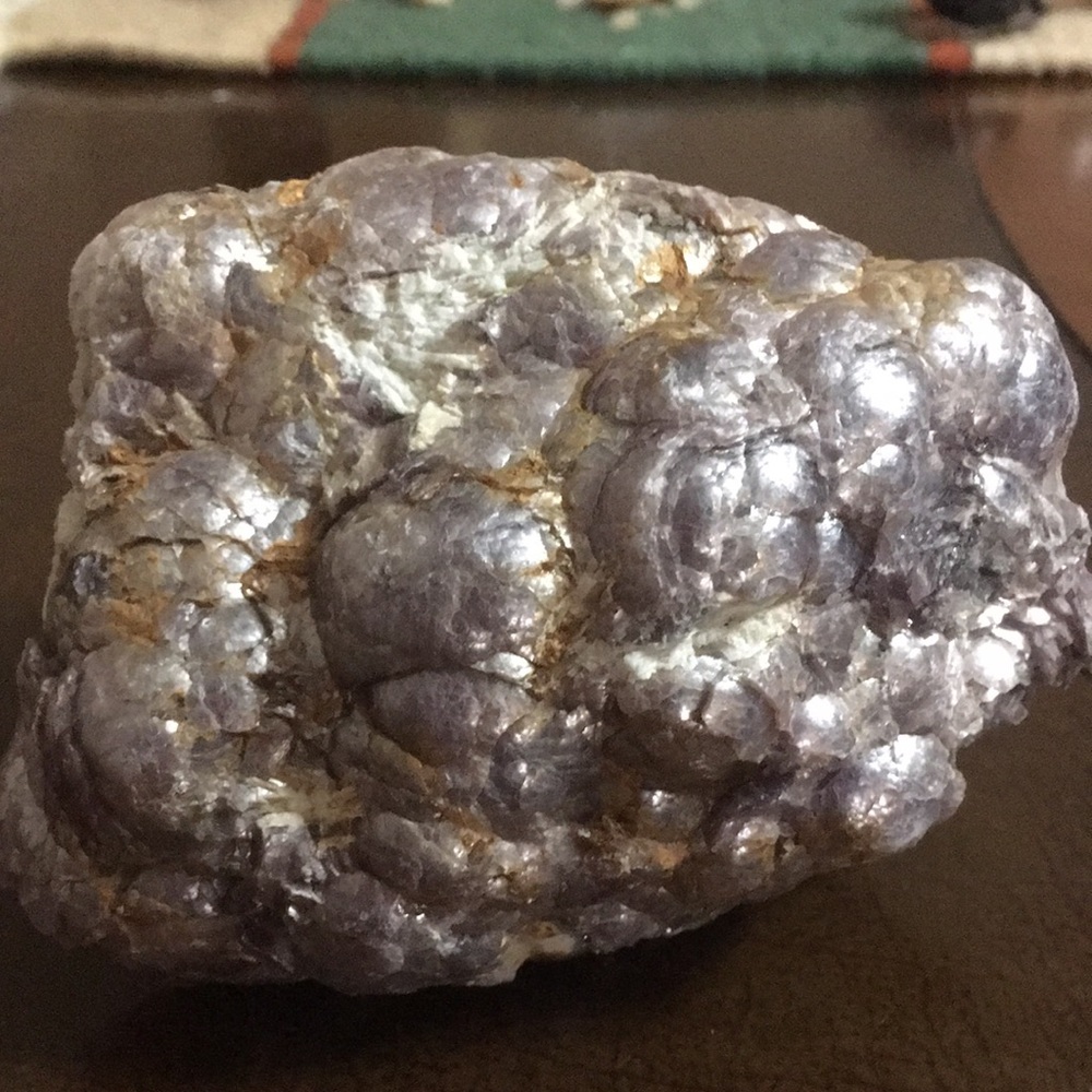 Large lepidolite rock large purplish crystals